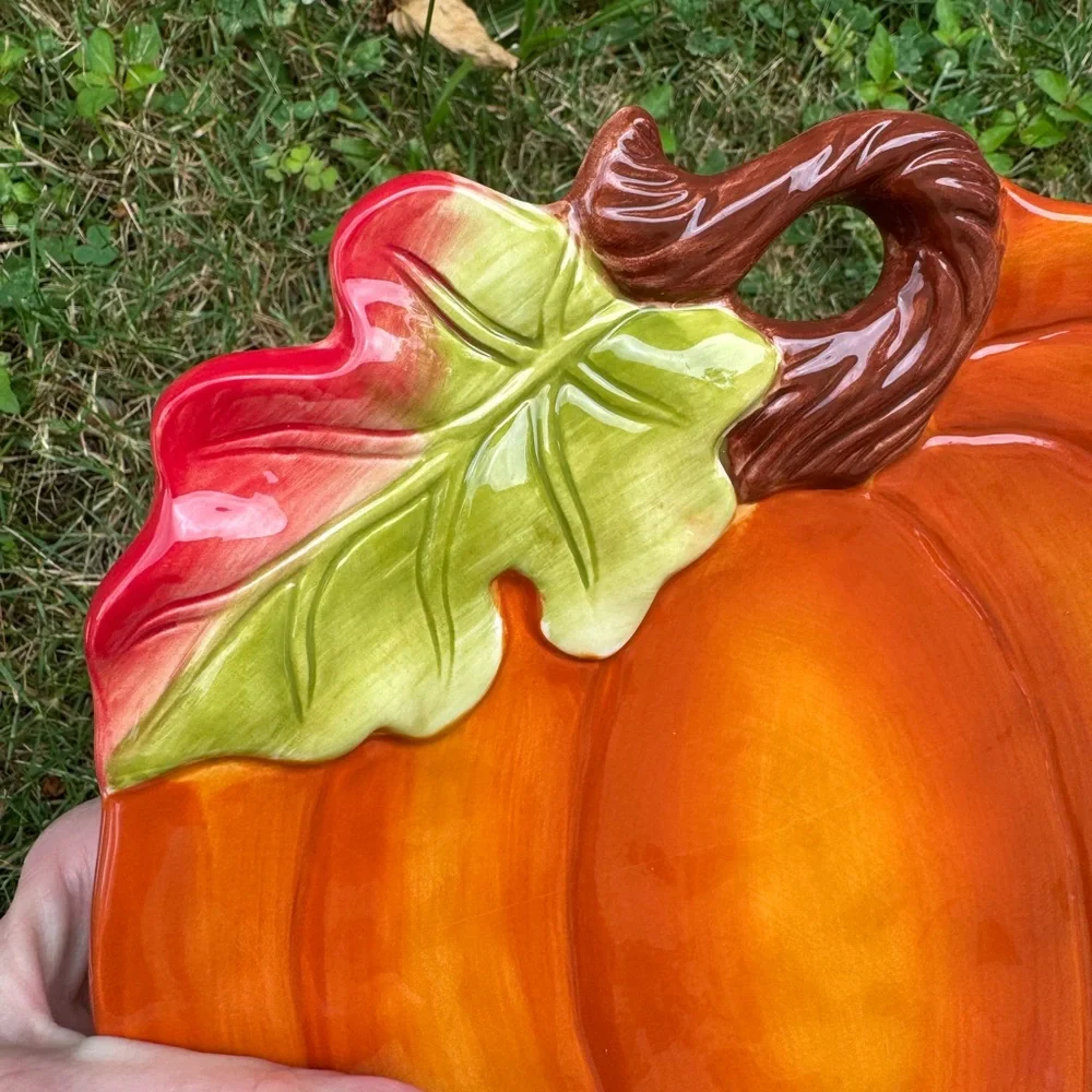 Pier 1 Imports Pumpkin Plate